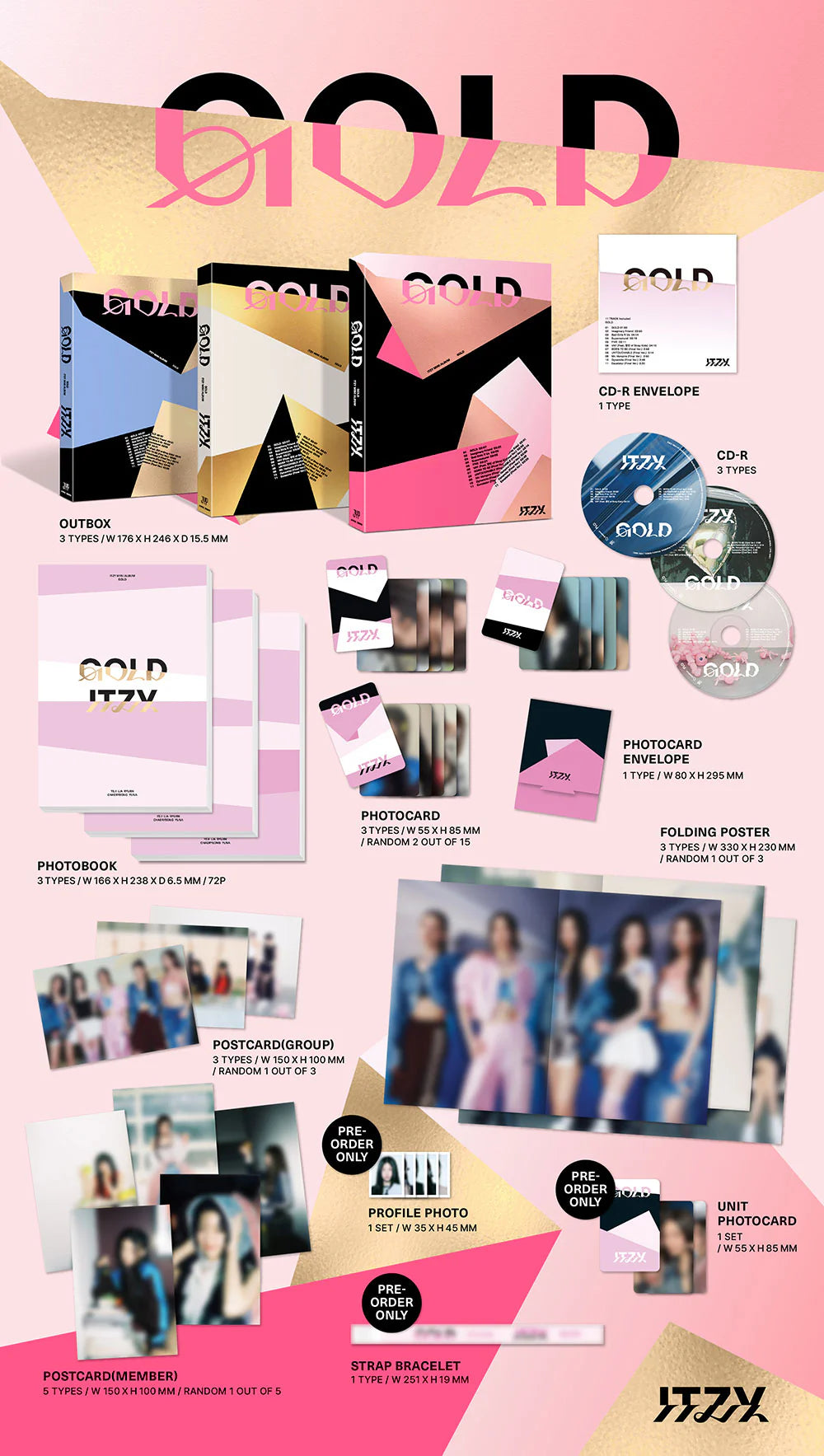 ITZY - GOLD 2ND ALBUM STANDARD SET