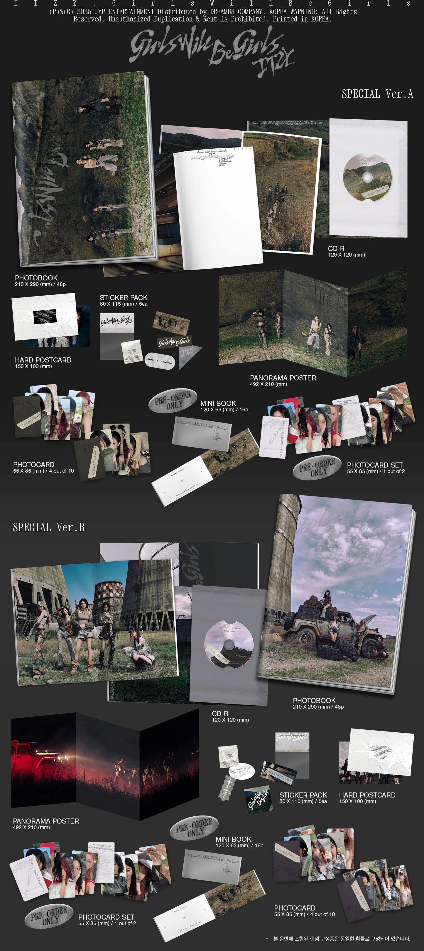 ITZY PREORDER - GIRLS WILL BE GIRLS ALBUM SPECIAL EDITION VER RANDOM