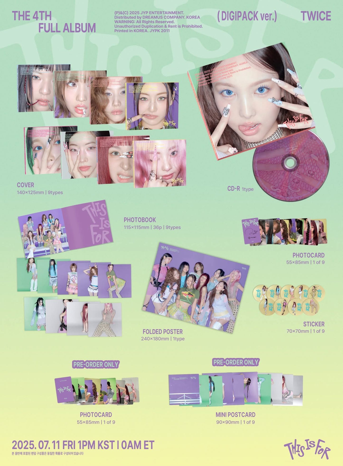 TWICE - THIS IS FOR 4TH FULL ALBUM SOUNDWAVE GIFT DIGIPACK VER SET