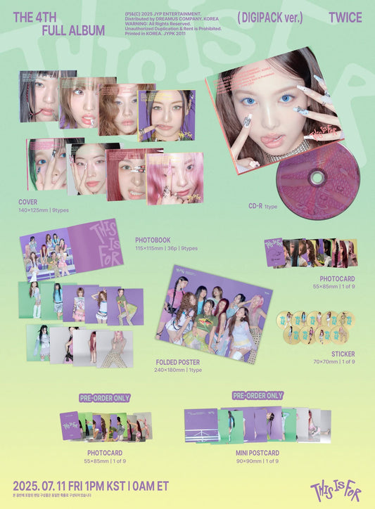 TWICE - THIS IS FOR 4TH FULL ALBUM SOUNDWAVE GIFT DIGIPACK VER RANDOM